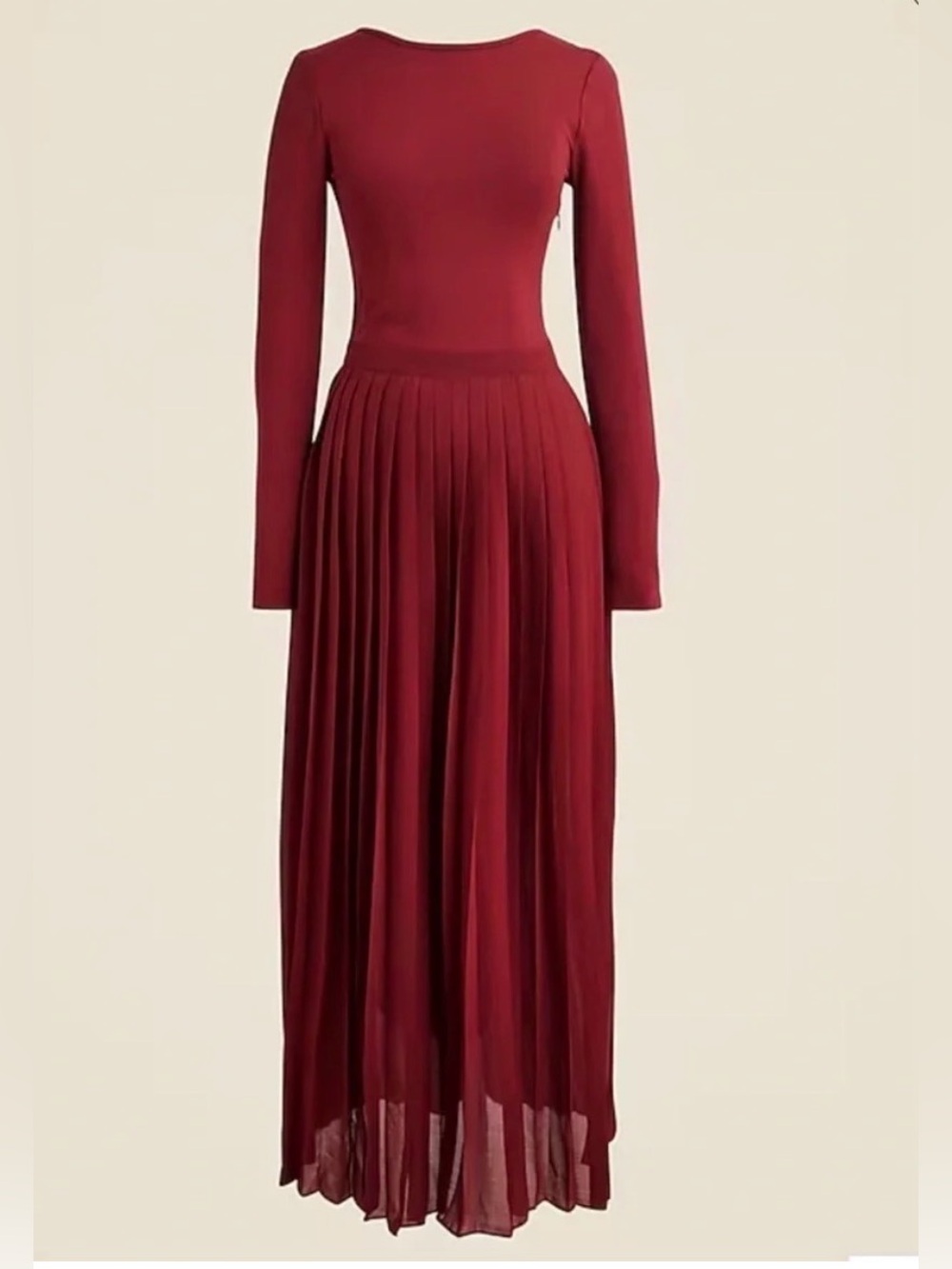 J. Crew Pleated ballet dress in stretch cotton blend - maroon - Size XS